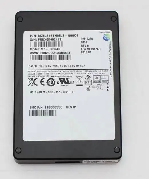 PM1633a 15 36 ТБ SSD SAS AREA15T4S5xnNTRI MZ-1LS15T0 MZ1LS15THMLS-000H4