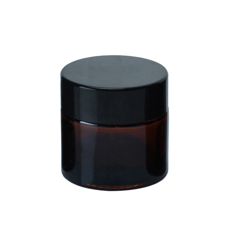
10g Small Decorative Glass Jar Screw Cap Cosmetic Brown Box with ABS Cap and PP Inner Cover 