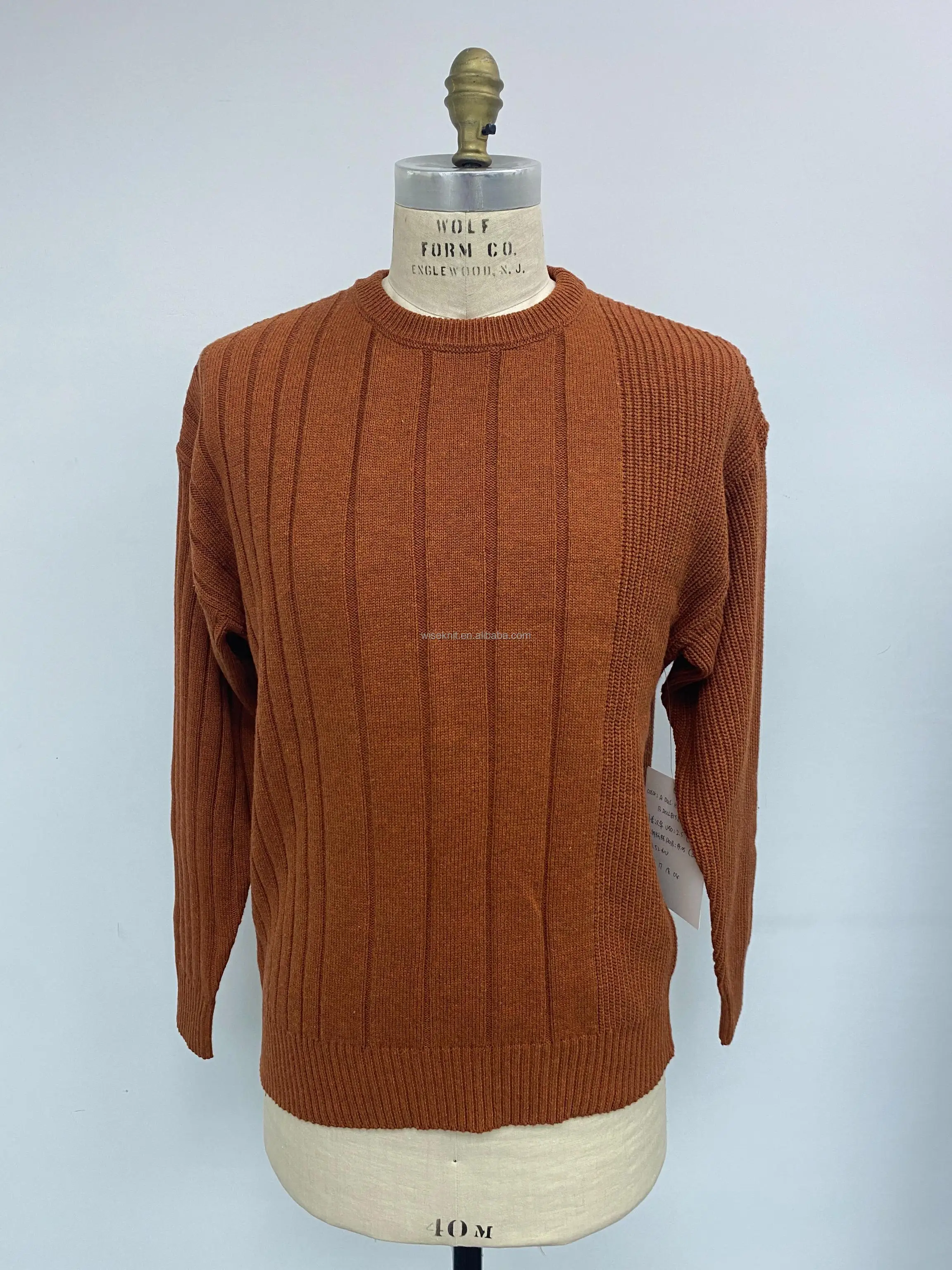 Old Money Clothes Men Design Men Sweater Jacquard Letter Knitwear Men Crew Neck Pullover Winter Knitted Tapestry Sweater
