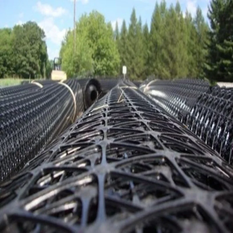 Reinforcement Triaxial geogrid For Base Stabilization And Road Way Grille Geogrilles