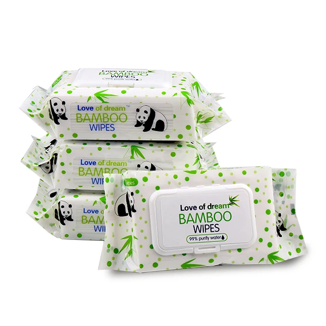 Biodegradable Wet Wipes Large Pack Organic bamboo Wipes