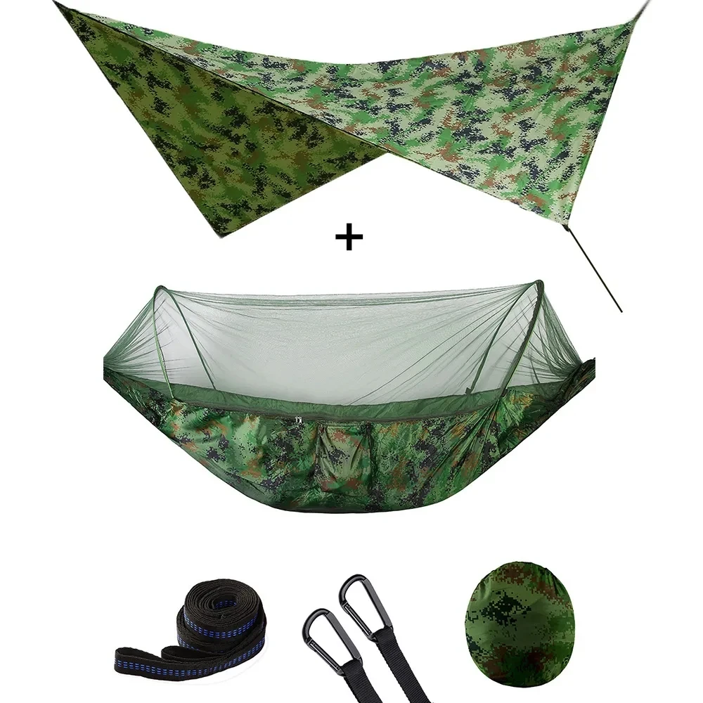Outdoor Camping Hammock Swing Bed Nylon Fabric Technology Good Price Hammock Hanging With Mosquito Net