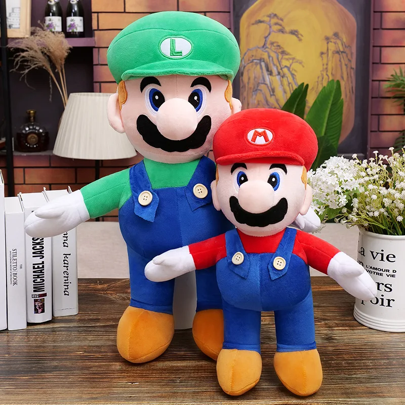 HL 20/40/50/60/70/80CM Super Bros Plush Stuffed Mario Figure Toy Soft Stuffed Animal Dolls Toy SuperS Mario Plush Toy
