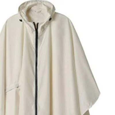 Custom Waterproof Black Plain Color Lightweight Biodegradable Polyester Adult Poncho Raincoat