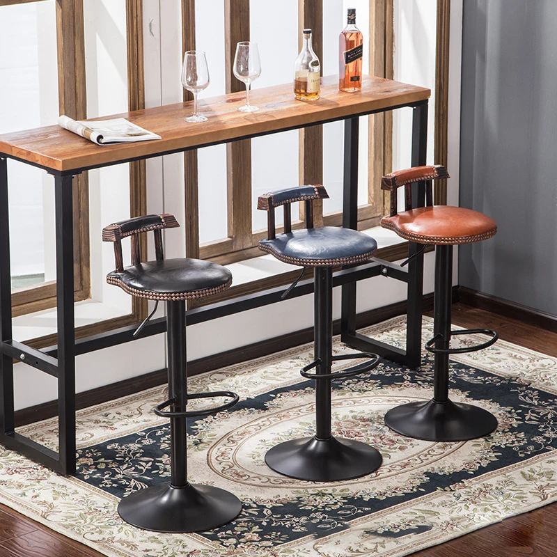 Hot Lift bar chairs American rotating bar chair iron chair home coffee shop Bar stools