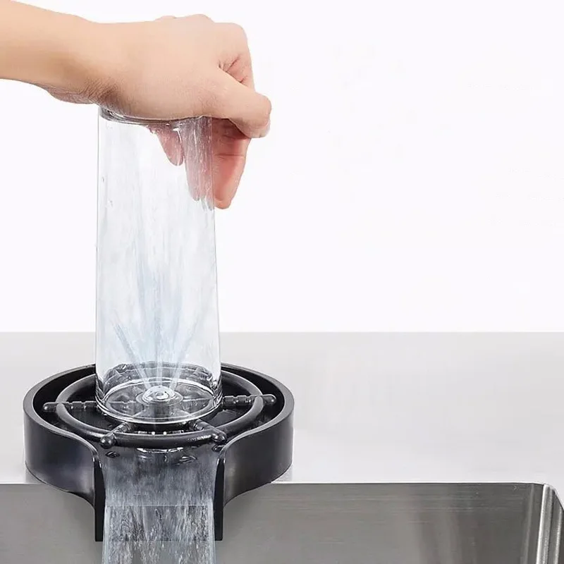 Home Bar Counter Metal High Pressure Rinser ABS plastic Glass Sink Automatic Cup Washer