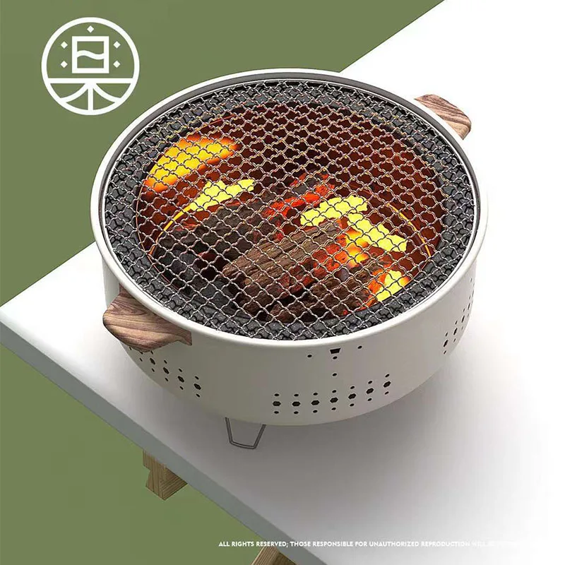 Charcoal BBQ Grill Portable Camping Stove Mini Portable Charcoal BBQ Oven for Outdoor Camping outdoor bbq grill