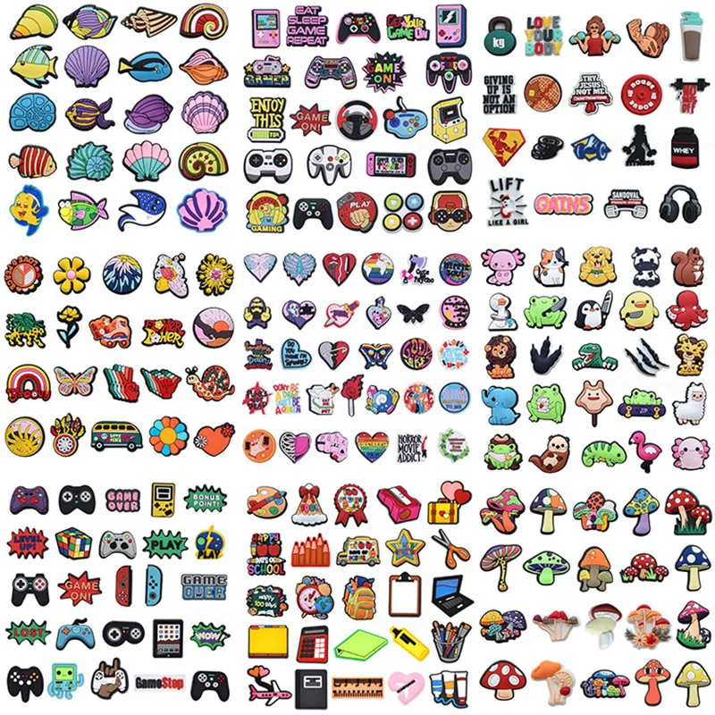 Classic hawaii shoe Charms Wholesale Custom Shoes Charms Custom Clog PVC Halloween shoe Charms Decoration