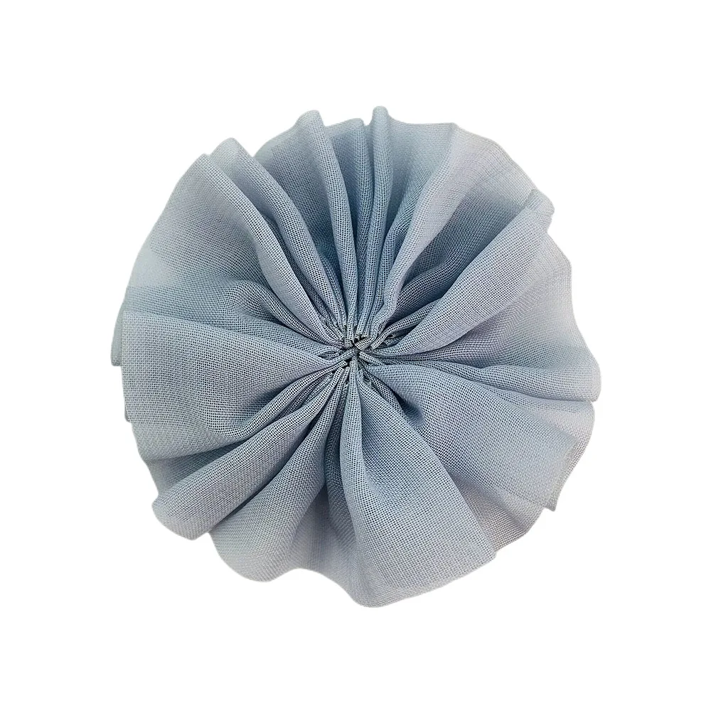 2024 7cm Chiffon Pleated Cloth Flower for Hairpin Hair Band Pet and Cat Dog Clothing Accessories Decorations