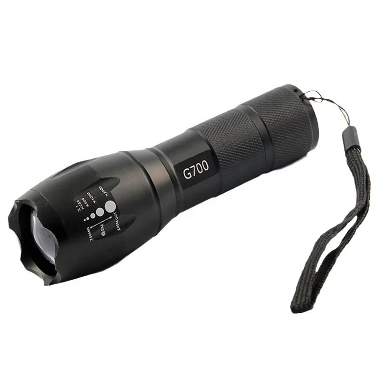 Светодиодный перезаряжаемый фонарик T6 телескопическая фокусировка L2 алюминиевый сплав фонарик