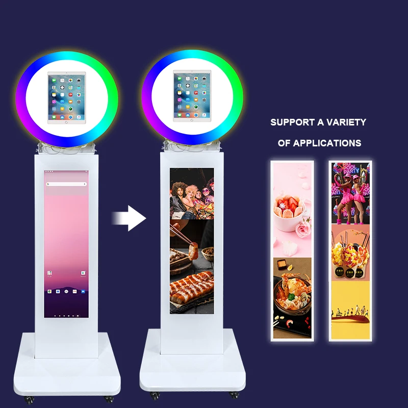 New Drop Shipping Photobooth Universal Version Ipad Photo Booth Shell LCD Screen Android 2G 32G SSD LCD Ipad Photo Booth Stand