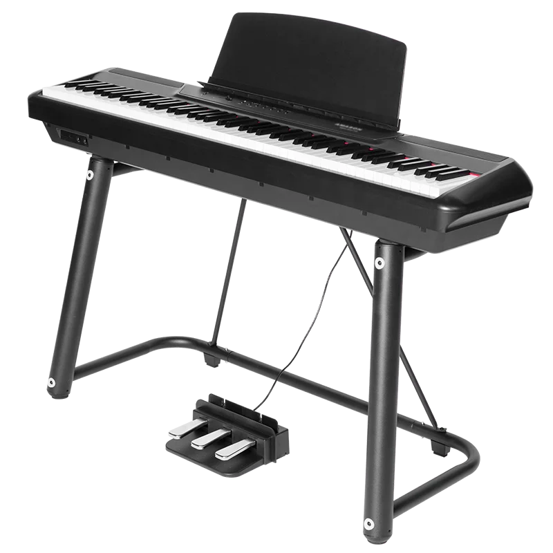 Flykeys Digital Electronic Piano 88 Keys Portable stage keyboard musical instruments upright piano FP6 with Iron stand