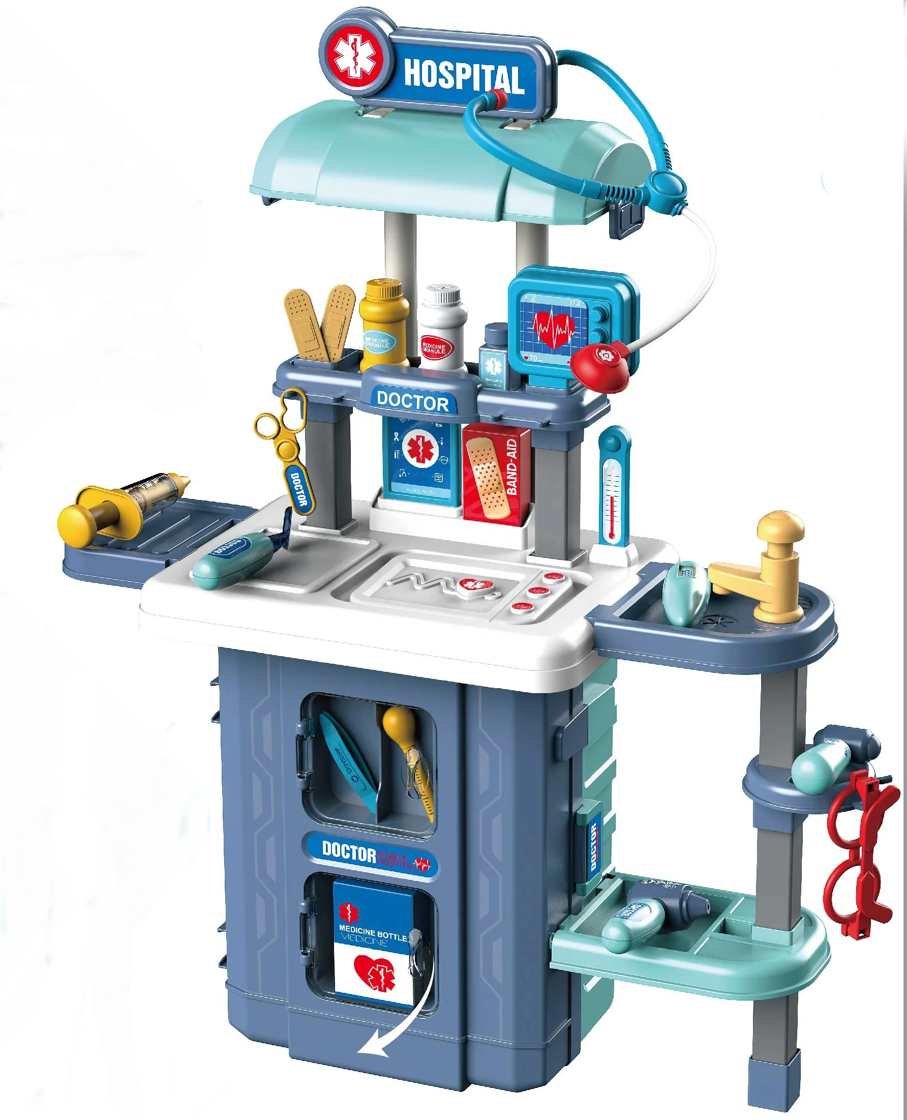 Развивающий докторский набор с переносным чехлом, пластиковая игрушка-врач для девочек и мальчиков