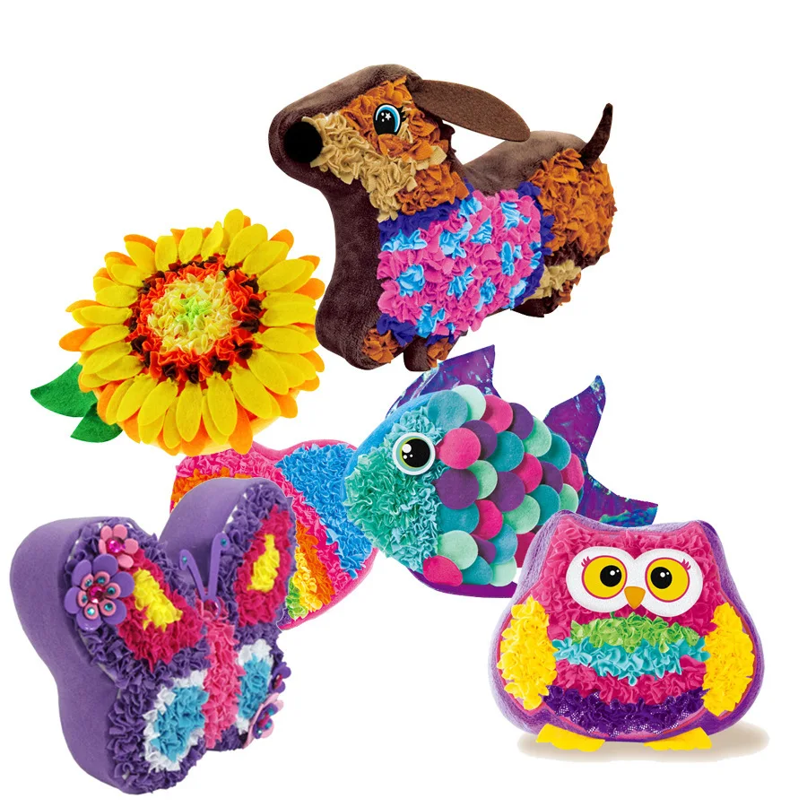 Wholesale kids diy craft handmade pillows wiener dog cute stuffed animal pillow plush toy