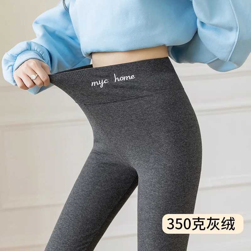 Women Pants Warm Winter Thick Velvet Legging High Waist Black Leggings Compression Thick Lamb Wool Pants Cold Resistant Pants