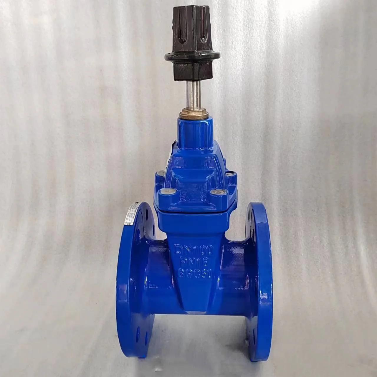 NRS DINF4 DIN3352 S14 standard DI body SS420 stem high quality stem cap wheel actuator soft seal gate valve