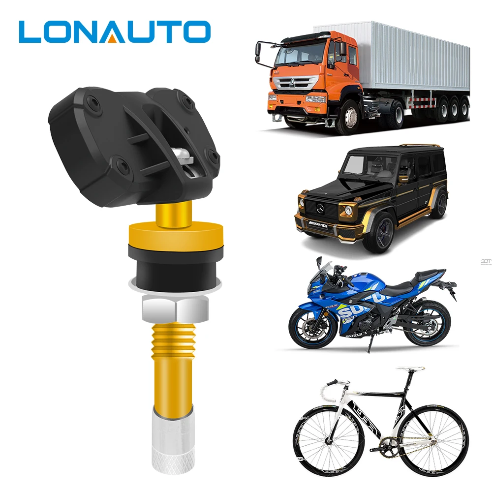 Lonauto Long transmission distance Prevent blowout Universal Tire Pressure monitor Tool BLE 5.0 TPMS Built-in Sensor for All Car