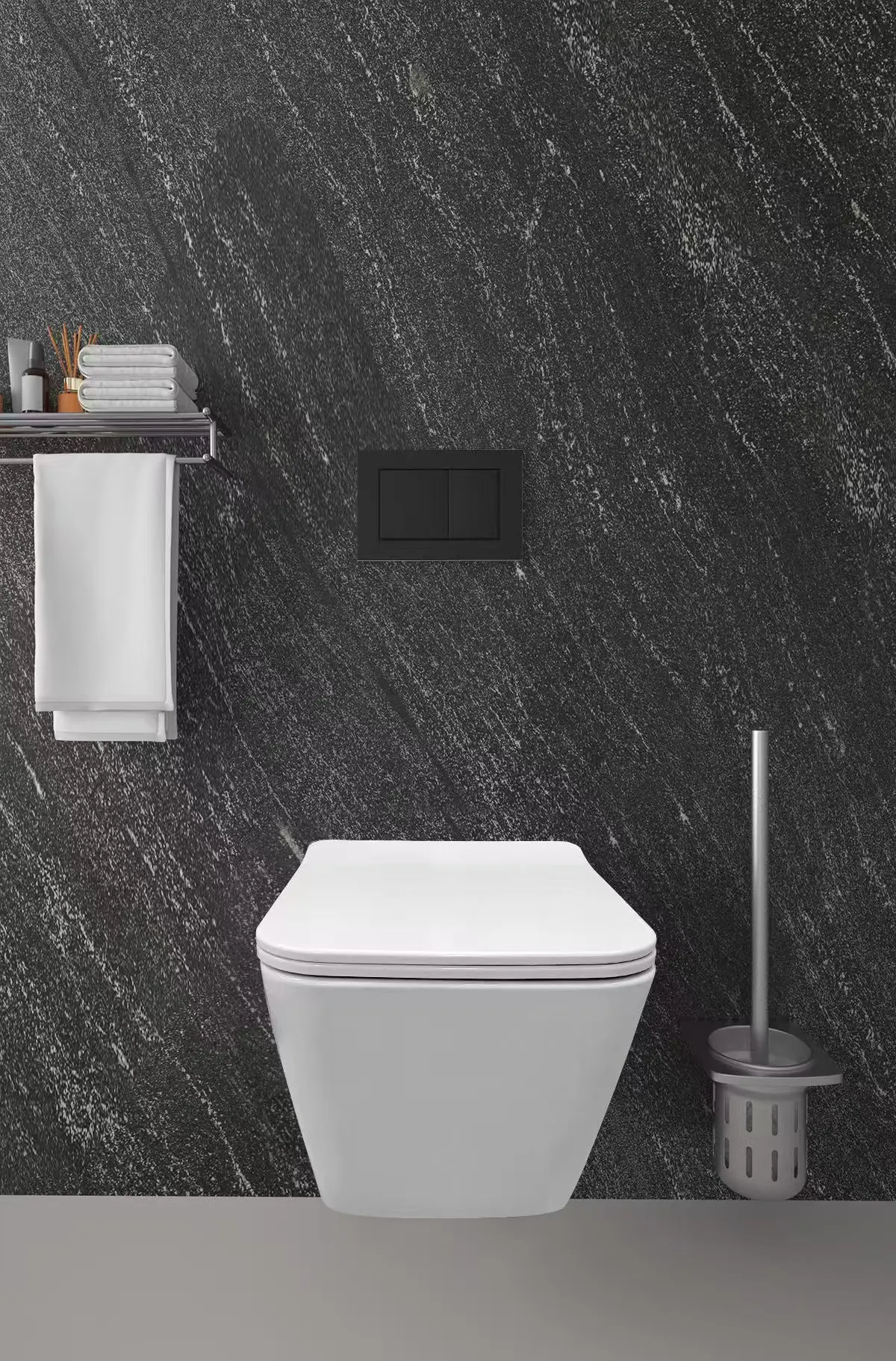 Dual Flush Concealed Water Tank Wall Hung Fashionable Bathroom Water Tank Space-Saving Built-In plumbing fixtures