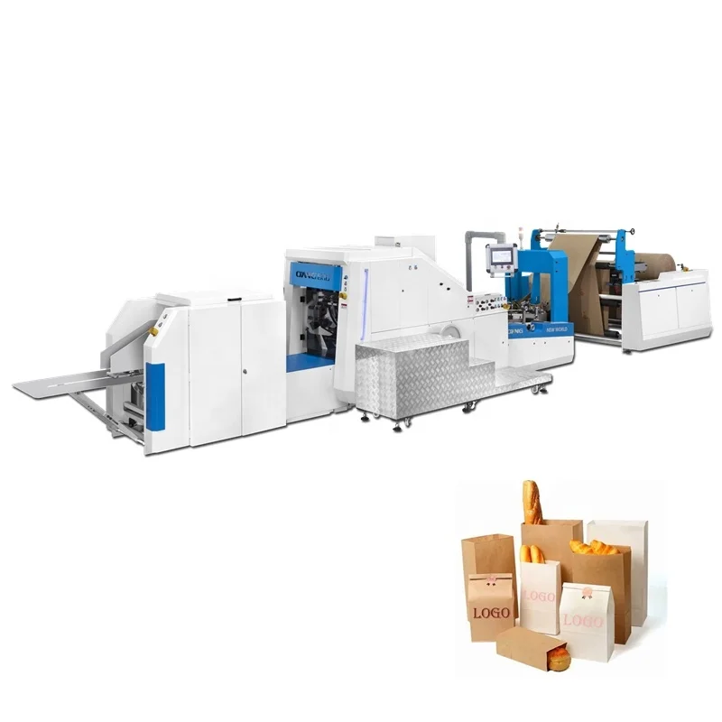 Factory Price Grocery Paper Bag Making Machine,  Square Bottom Paper Bag Making Machine