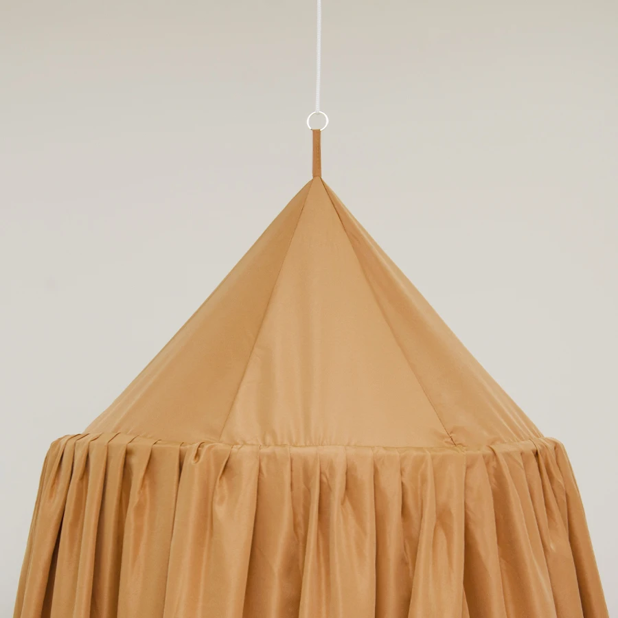 Golden Color Folding Bed Canopy Foldable Hanging Canopy Home Adults Children Use