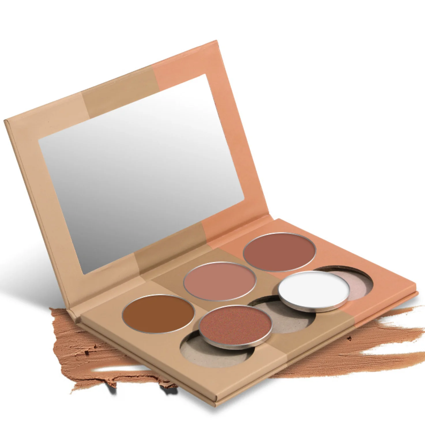 
High pigmented contour powder makeup private label 6 colors contour palette DIY vegan contour 