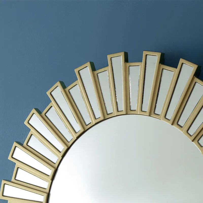 
HD glass frame venetian round mirror wall Home Decoration Interior Wall mirror for Bathroom 