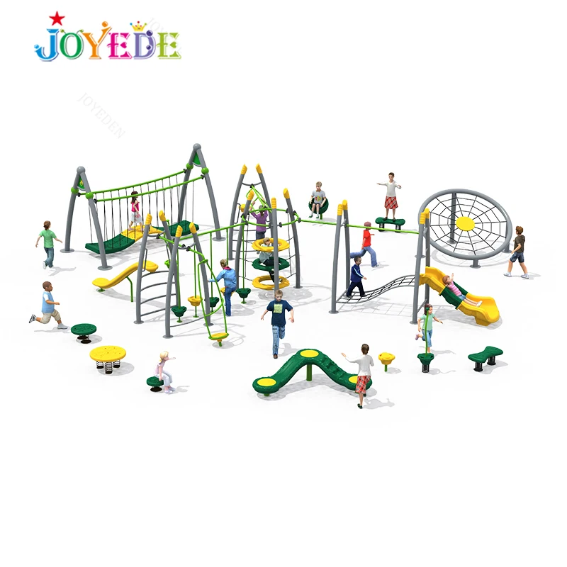 Customize Outdoor Rope Course Adventure amusement park kids rock climbing frame for outdoor playground equipment