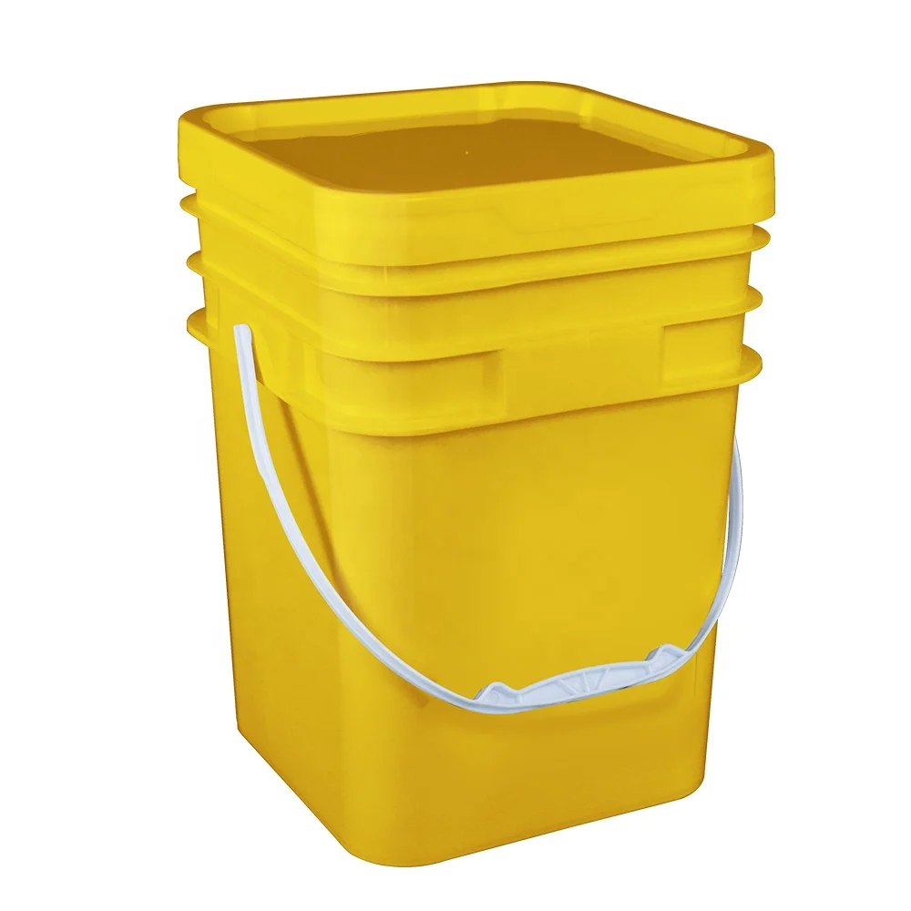  PP plastic paint pail 1/1.5/2.5//3/3.5/5/8/10/20 L square rectangular bucket for chemical