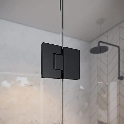 Opening & Closing of Showcase Bathroom Cabinet Stainless Steel Shower Door Hinges 180 Degree Black Glass Door Hinges