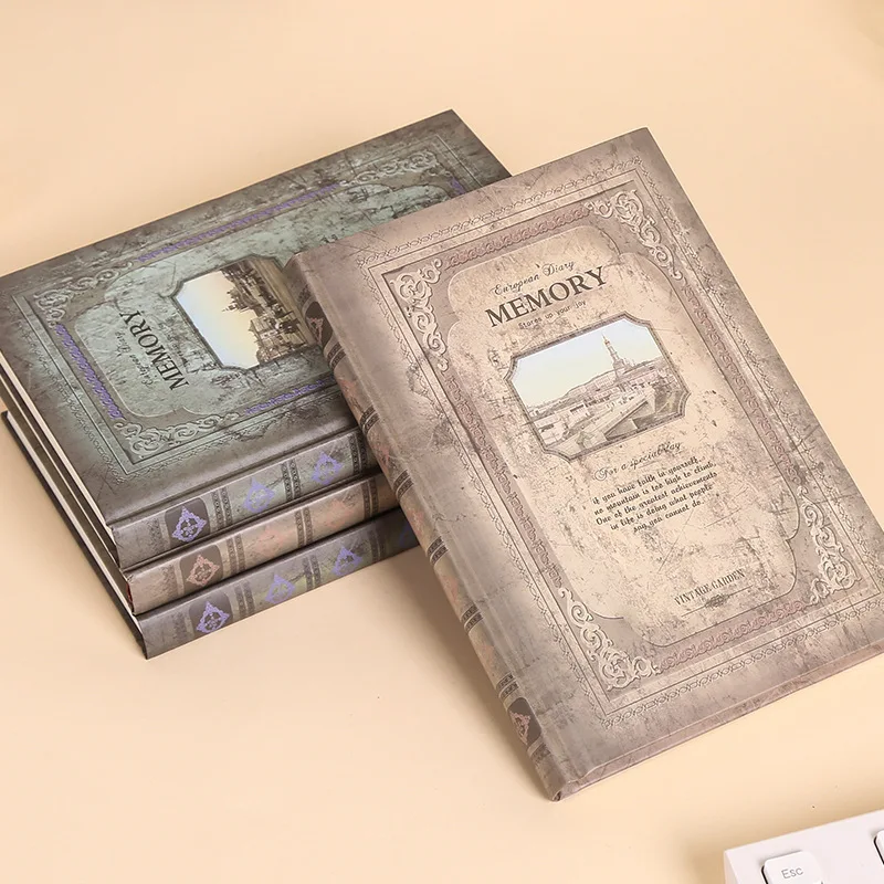 A5 144 sheets notebook  European style cover student stationery thermal binding thick notepad Office & School Supplies