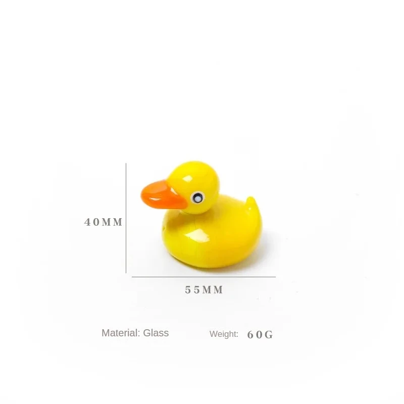 Wholesale  Glass Crafts Custom Glass Duck Decorative micro landscape small ornaments Christmas Ornaments