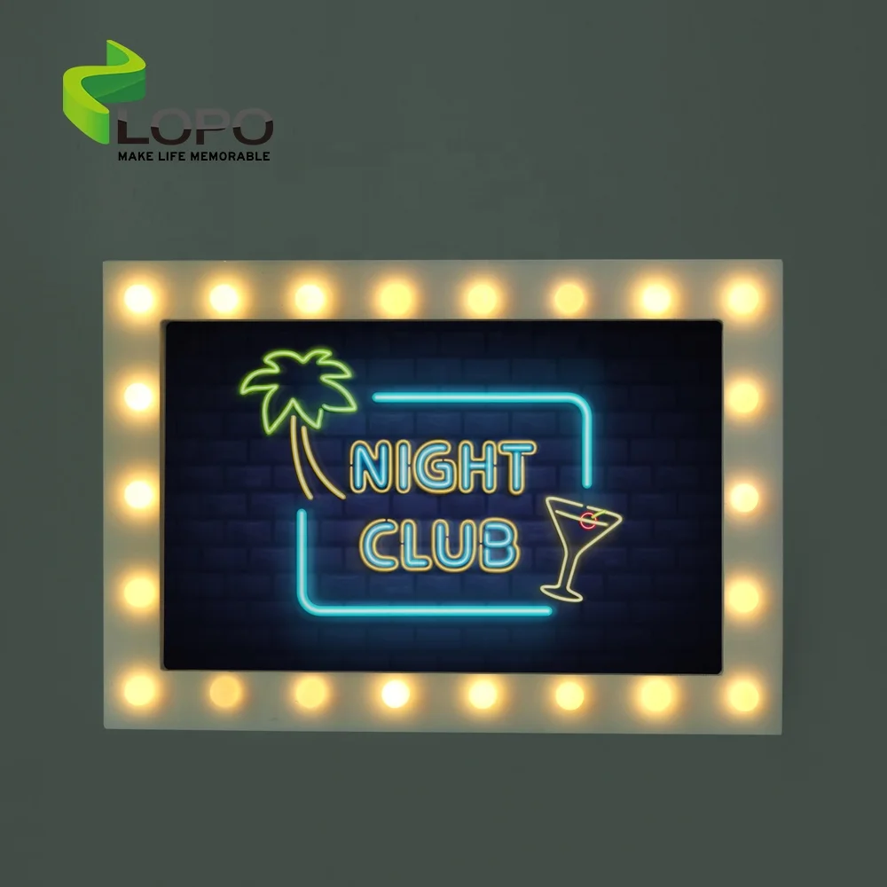 Lopo Party Frames Home Decor Wall Art Picture Frames Sublimation Light up photo box-20*30cm