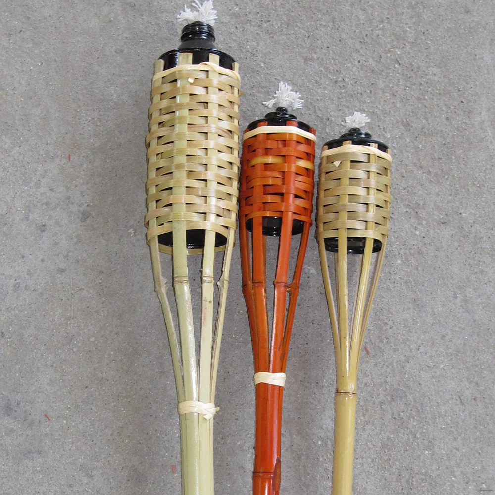 Wholesale Natural Garden Decoration Lighting Bamboo Tiki Garden Torches Cheap