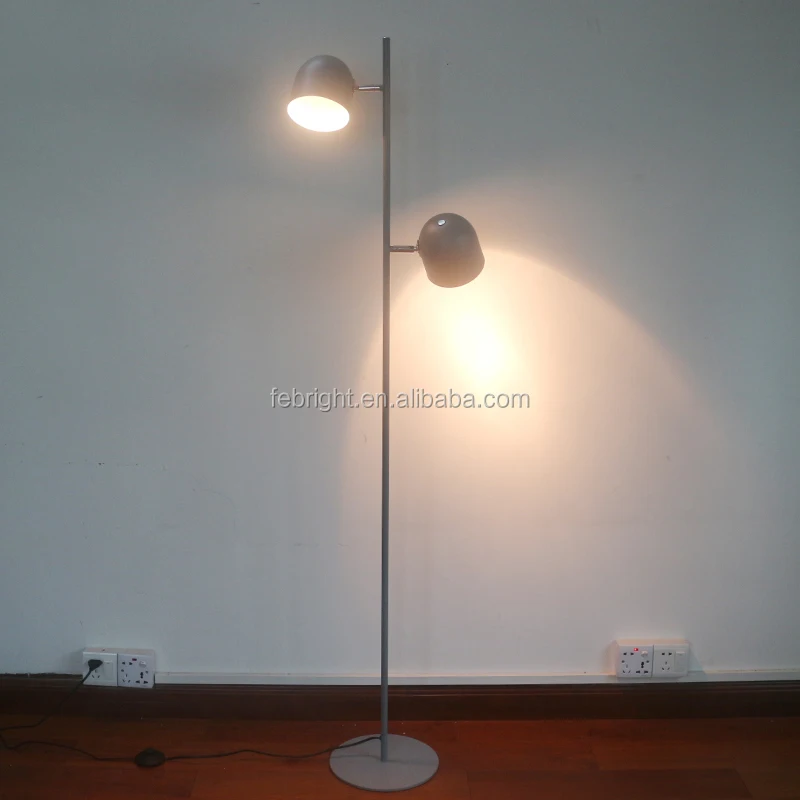 2023 New Design Iron Office Hotel Home Decor Floor Lamp With Two All Direction Lamp Shades