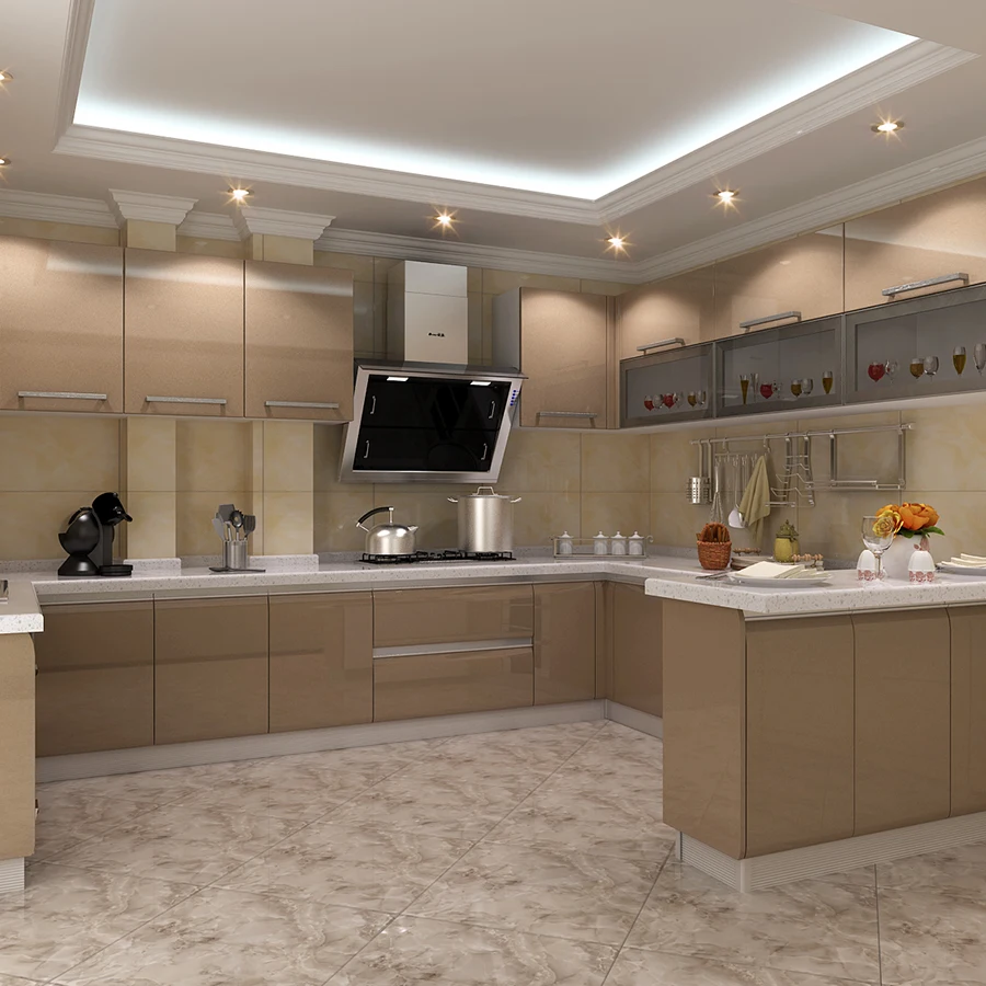 high gloss lacquer kitchen cabinet doors with modular kitchen cabinet color combinations and island