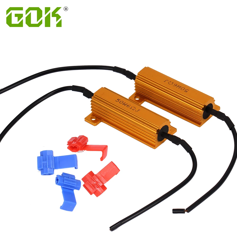 H8 H9 H11 H4 H7 9006 Load Resistor Wire Error Free 50w6rj  Led Canbus Decoder Car Led Warning Canceller