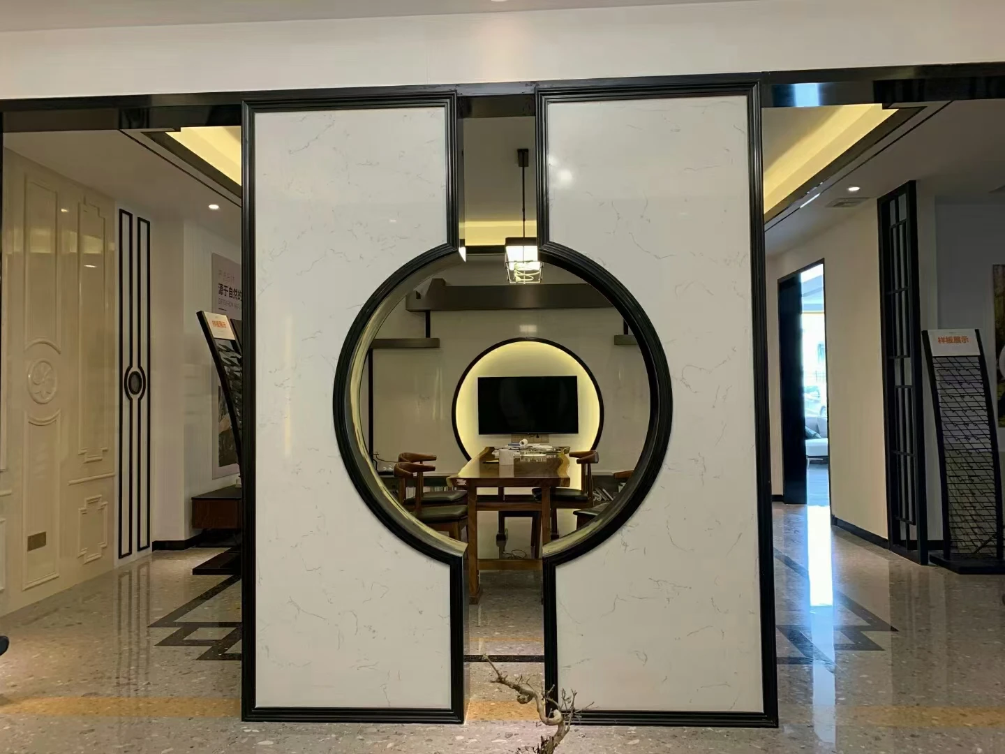 Factory New design real resin artificial stone lightning indoor white artificial marble windowsill cover and TV background