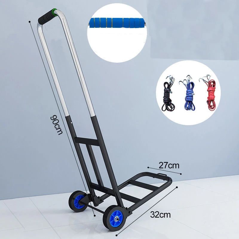 Factory direct sales household folding trolley moving pulling cart stall portable small trolley