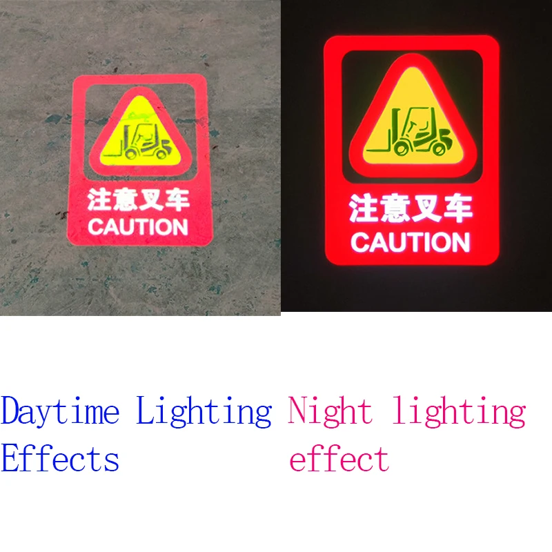 Forklift Led Gobo Safety Projector Spot Light Adjustable Focus Warehouse Caution Floor Marker Safety SIGN Custom Logo zone light