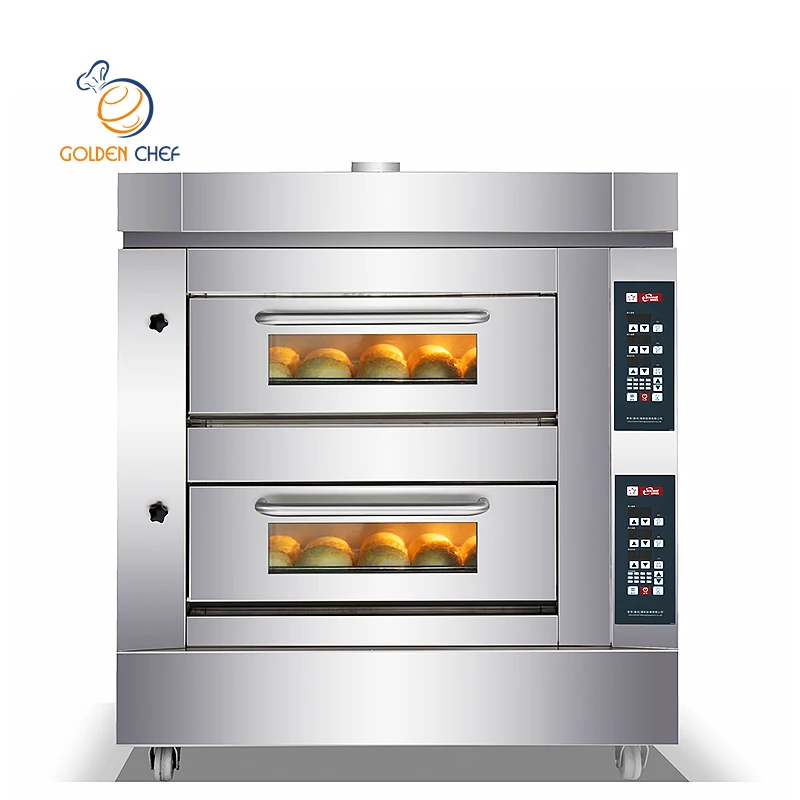 Golden Chef Bread Equipment 380V 1.8kW 2 Deck 6 Trays Luxury Baking Oven Machine Commercial Bakery Oven Prices