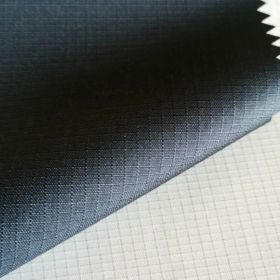 100% polyester ripstop microfiber peach skin PU milky coated waterproof  breathable and moisture permeable wicking fabric