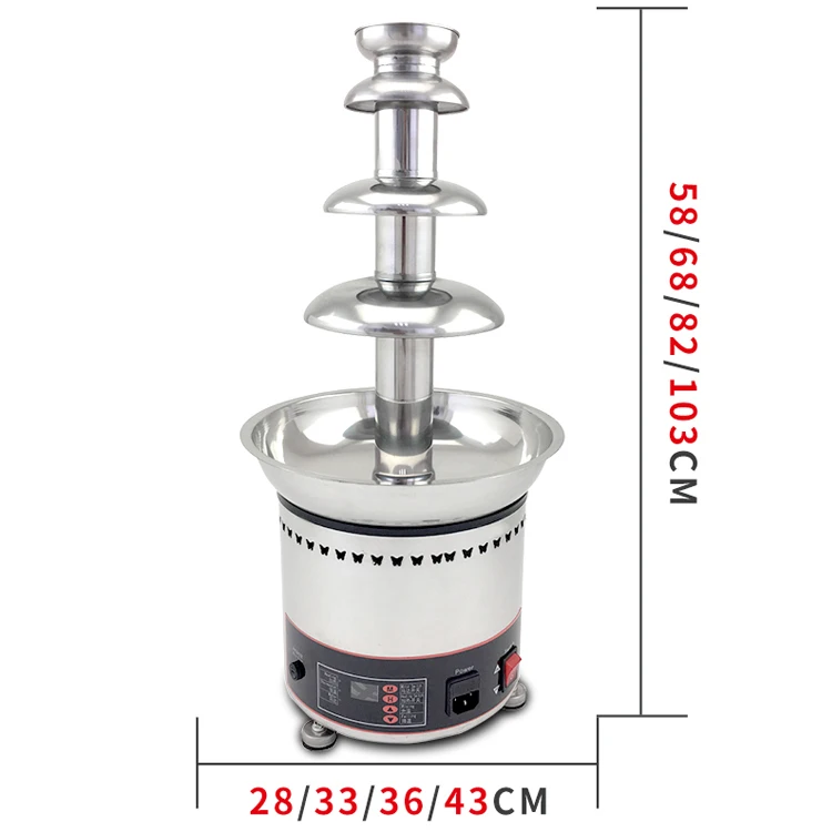 Wedding 7 Tier 5 Layer Large Chocolate Waterfall Fountain Wholesale Price Chocolate Fountain Cascate Part