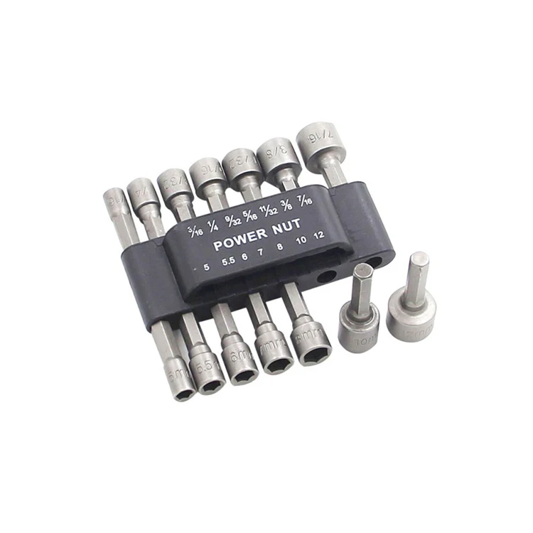 14PCS Non Magnetic Hex Shank Nut Setter