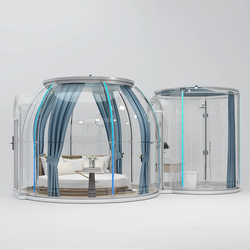 Factory PVDF Coated Retractable Enclosure Rounded Tent Circular Tent Sun room Dome Tent