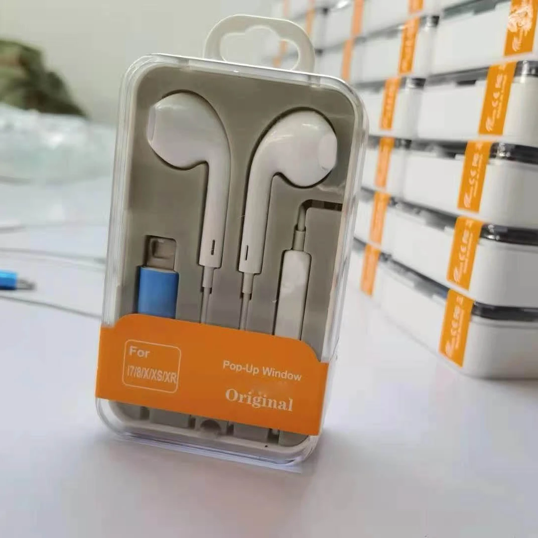 Best quality stereo In-ear wired Earphone handsfree TPE light noise cancelling headset For iPhone 7