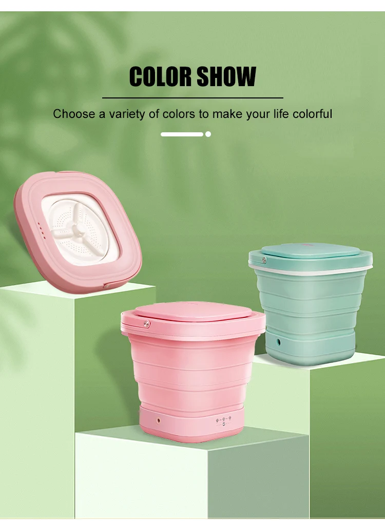 Mini Portable Folding Washer and Dryer Small Foldable Washing Machine for Baby Clothes