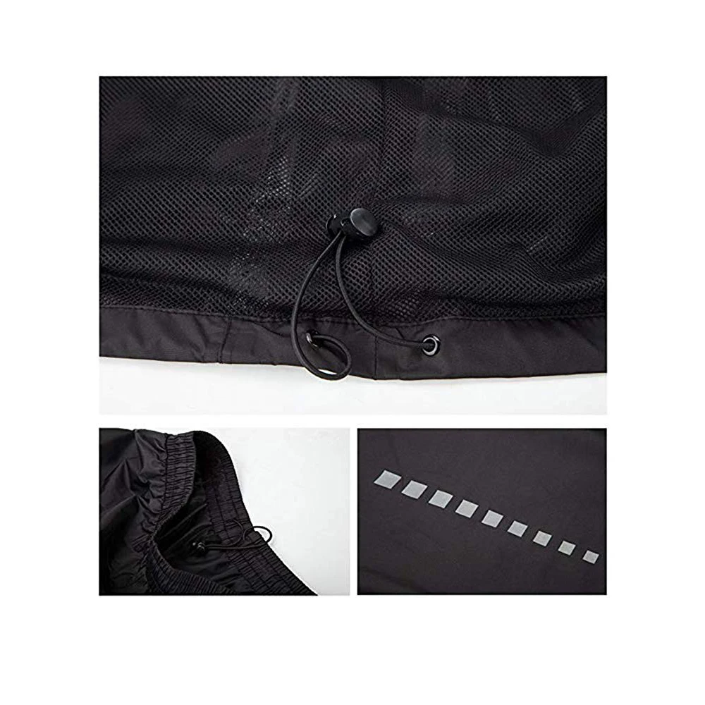 Ветровка ZUJA черная Водонепроницаемая с карманами уличный защитный дождевик на молнии