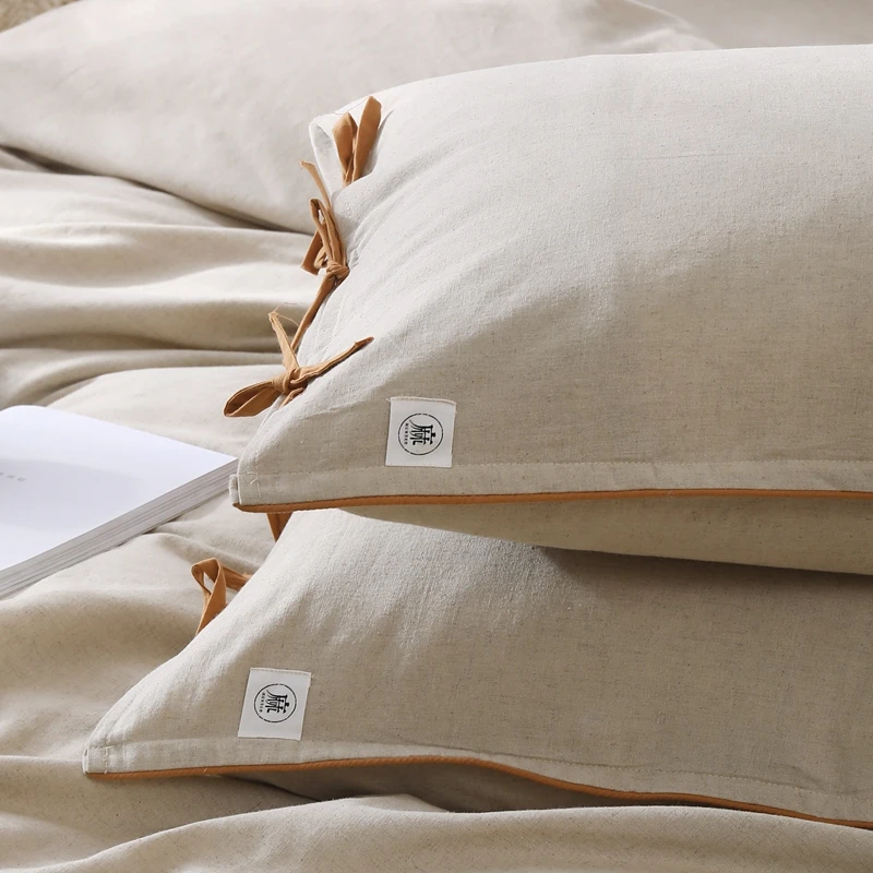 Hot Sales High Quality Customized 100% Cotton linen Bedding Set Bed Sheets