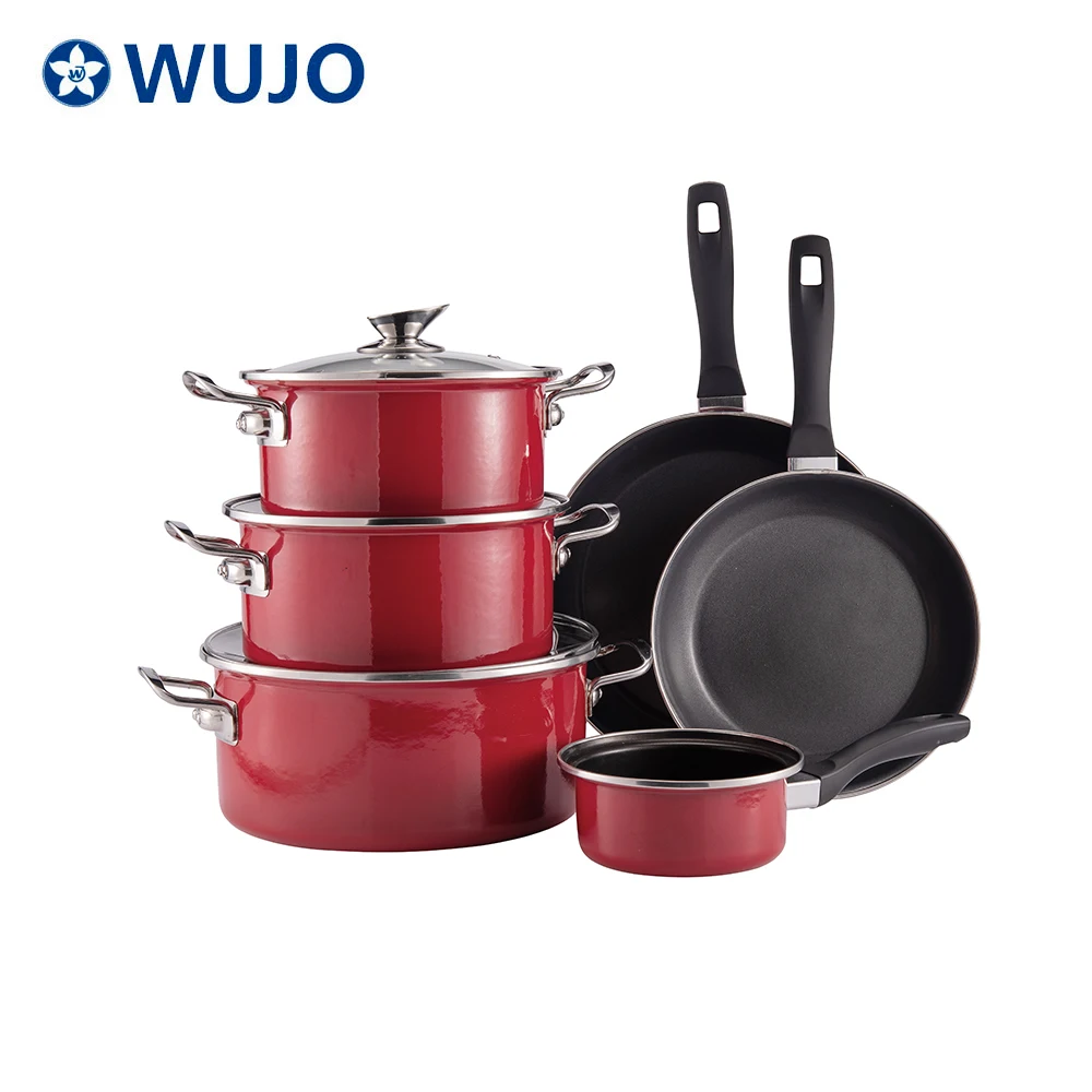 Кухонные принадлежности WUJO кухонные горшки чугунные антипригарные эмалированные наборы