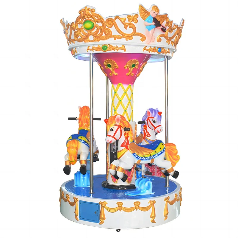 Coin Operated Carousel 3 people 6 people horse carousel vintage kiddie ride game machine